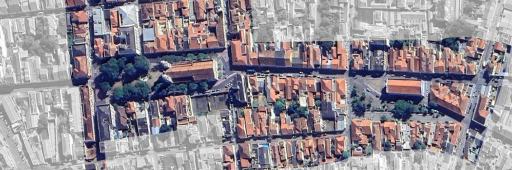 área de estudo no centro histórico de Amparo